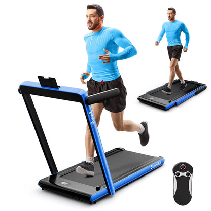 Goplus 2 in 1 Under Desk Treadmill, 2.25HP Superfit Folding Treadmills for Home Office w/Smart APP