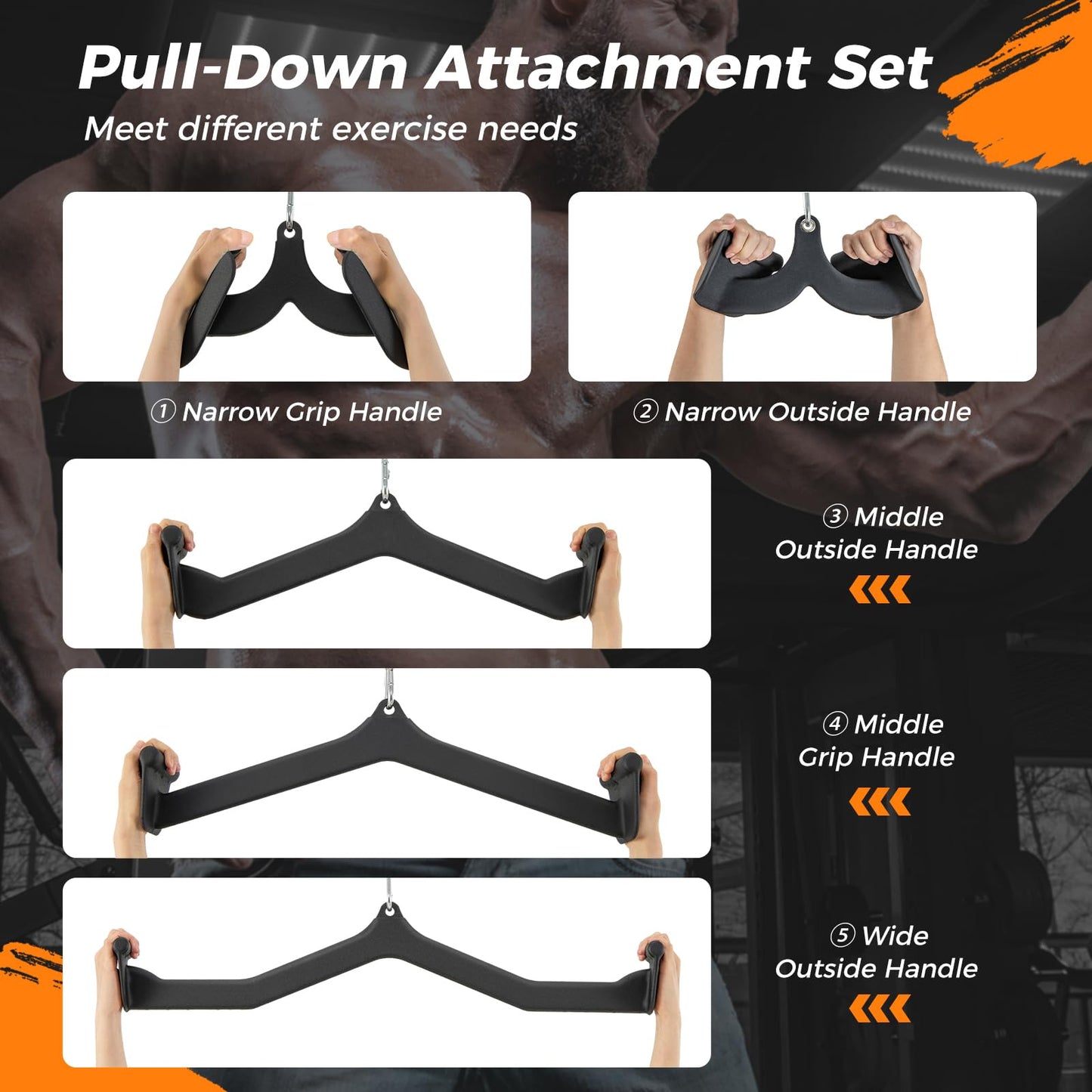 Goplus LAT Pulldown Attachment Set