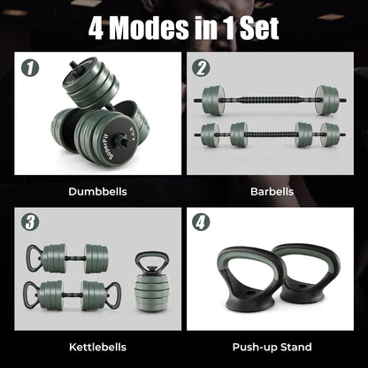 Goplus Adjustable Dumbbell Set, 92 LBS Free Weight Set w/Connector
