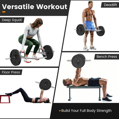 Goplus 56¡¯¡¯ Olympic Hex Trap Bar, Fit 1¡¯¡¯ Weight Plates