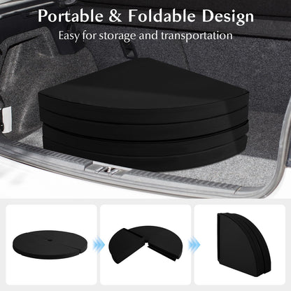 Goplus Pole Dance Crash Mat, Round Portable Yoga Mat with EPE Foam, Safety Dancing Cushion Specialized Fall Safety Padding