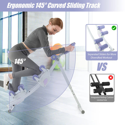 Goplus Foldable Core Abdominal Trainer, AB Workout Machine Exercise Equipment