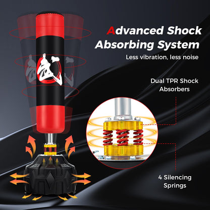 Goplus Freestanding Punching Bag, 70 Heavy Boxing Bag w/Fillable Base