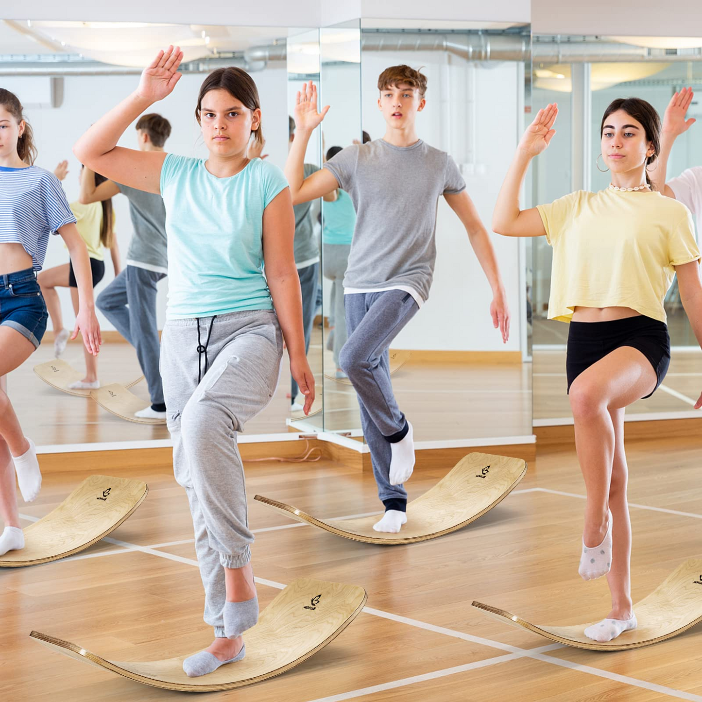 35Inch Wooden Balance Board for Kids & Adults Support 660LBS