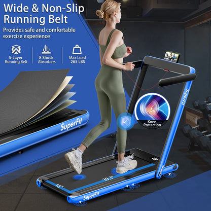 Goplus 2 in 1 Under Desk Treadmill, 2.25HP Superfit Folding Treadmills for Home Office w/Smart APP