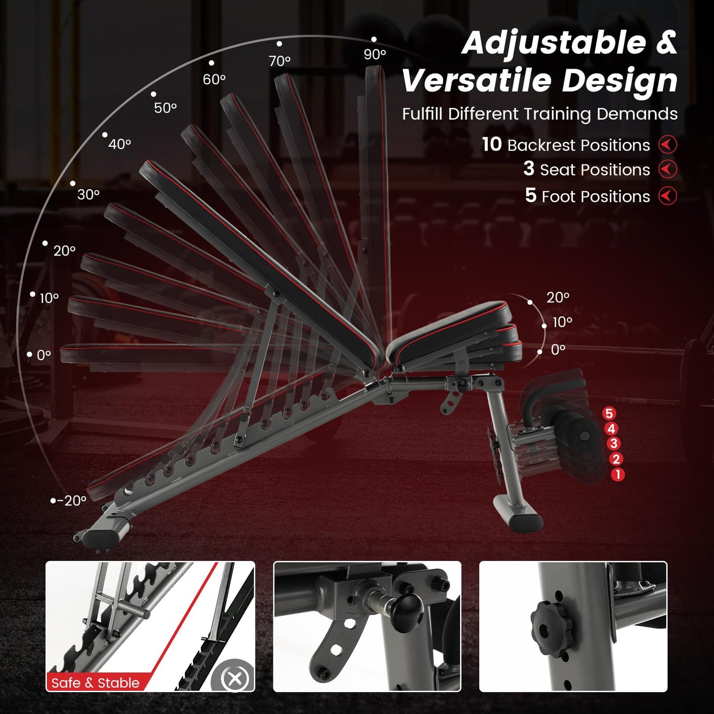 Goplus Adjustable Weight Bench