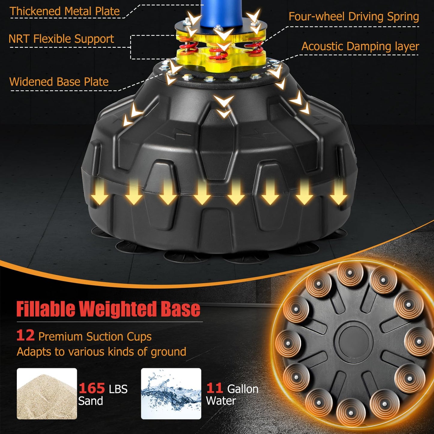 Goplus Boxing Speed Trainer, Freestanding Punching Bag 360-degree Spinning Bar with 2 Reflex Speed Balls