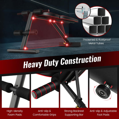 Goplus Adjustable Weight Bench, Heavy Duty Exercise Bench Press for Full Body Strength Training