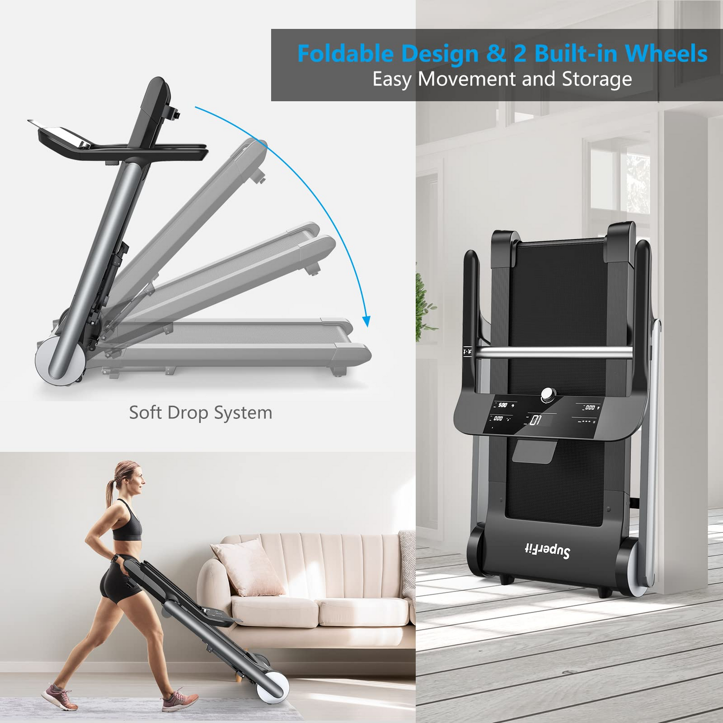 Goplus Heavy Duty Folding Treadmill for Gym