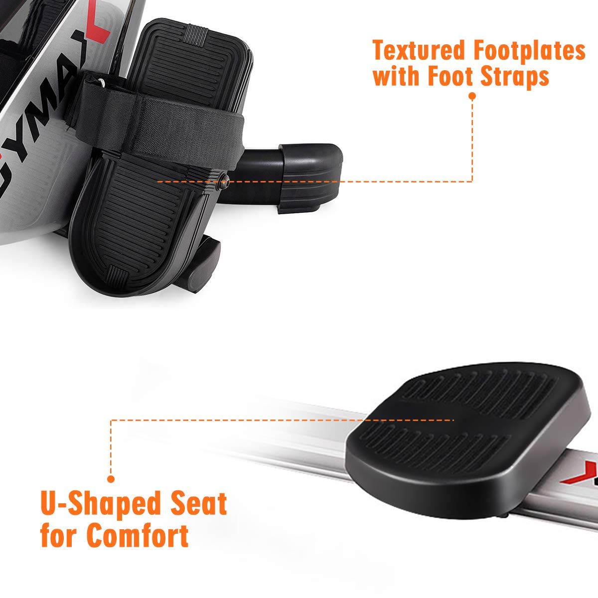 Folding Rowing Machine,Magnetic Rower with Adjustable Resistance and LCD Display