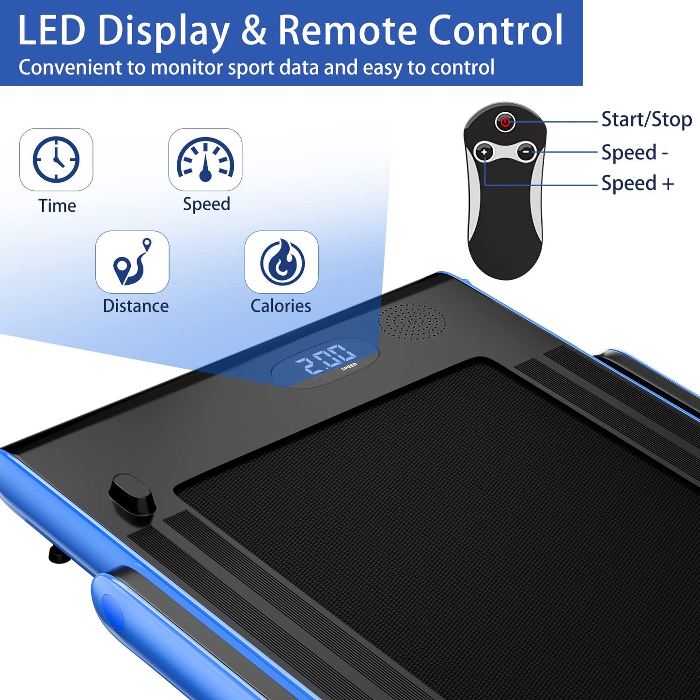 Goplus 2 in 1 Under Desk Treadmill, 2.25HP Superfit Folding Treadmills for Home Office w/Smart APP