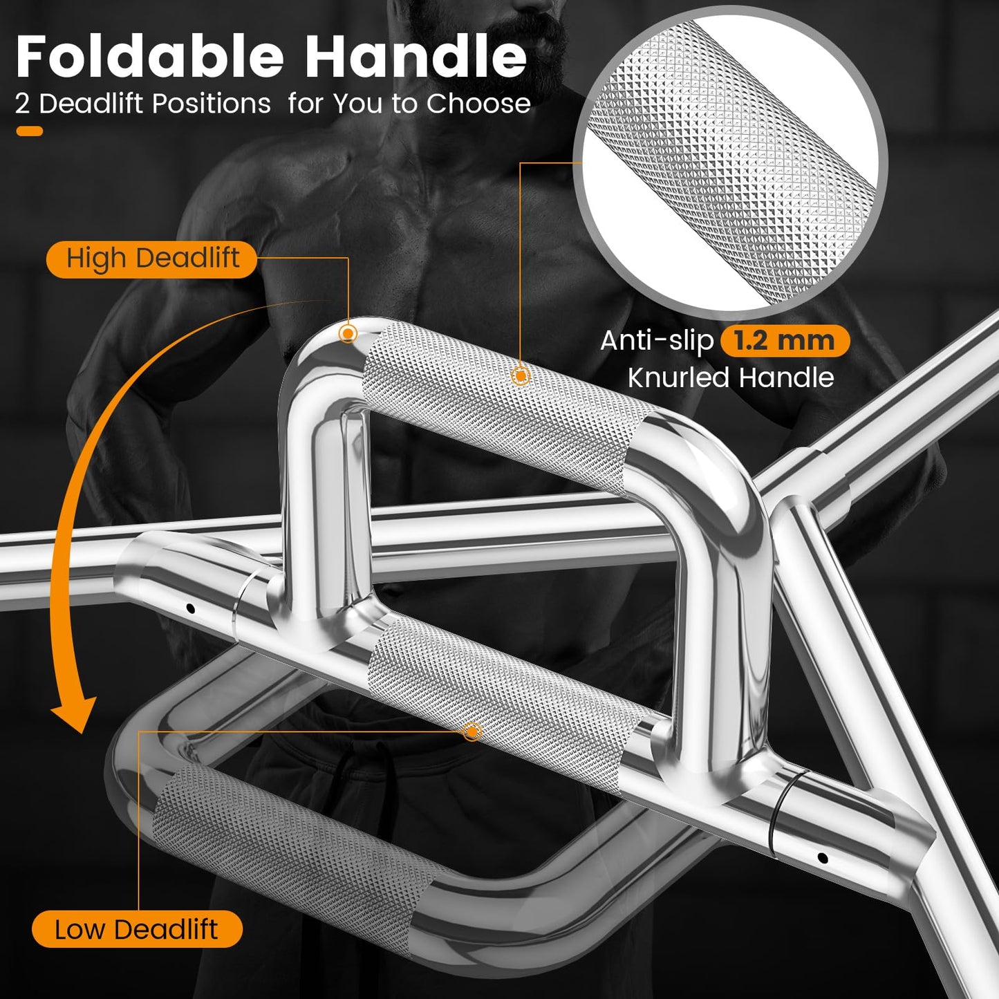 Goplus 56¡¯¡¯ Olympic Hex Trap Bar, Fit 1¡¯¡¯ Weight Plates