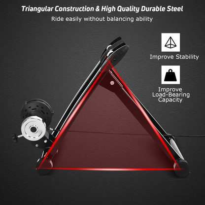 Goplus Bike Trainer Stand, Indoor Magnetic Exercise Bicycle Trainers with 8 Levels Resistance