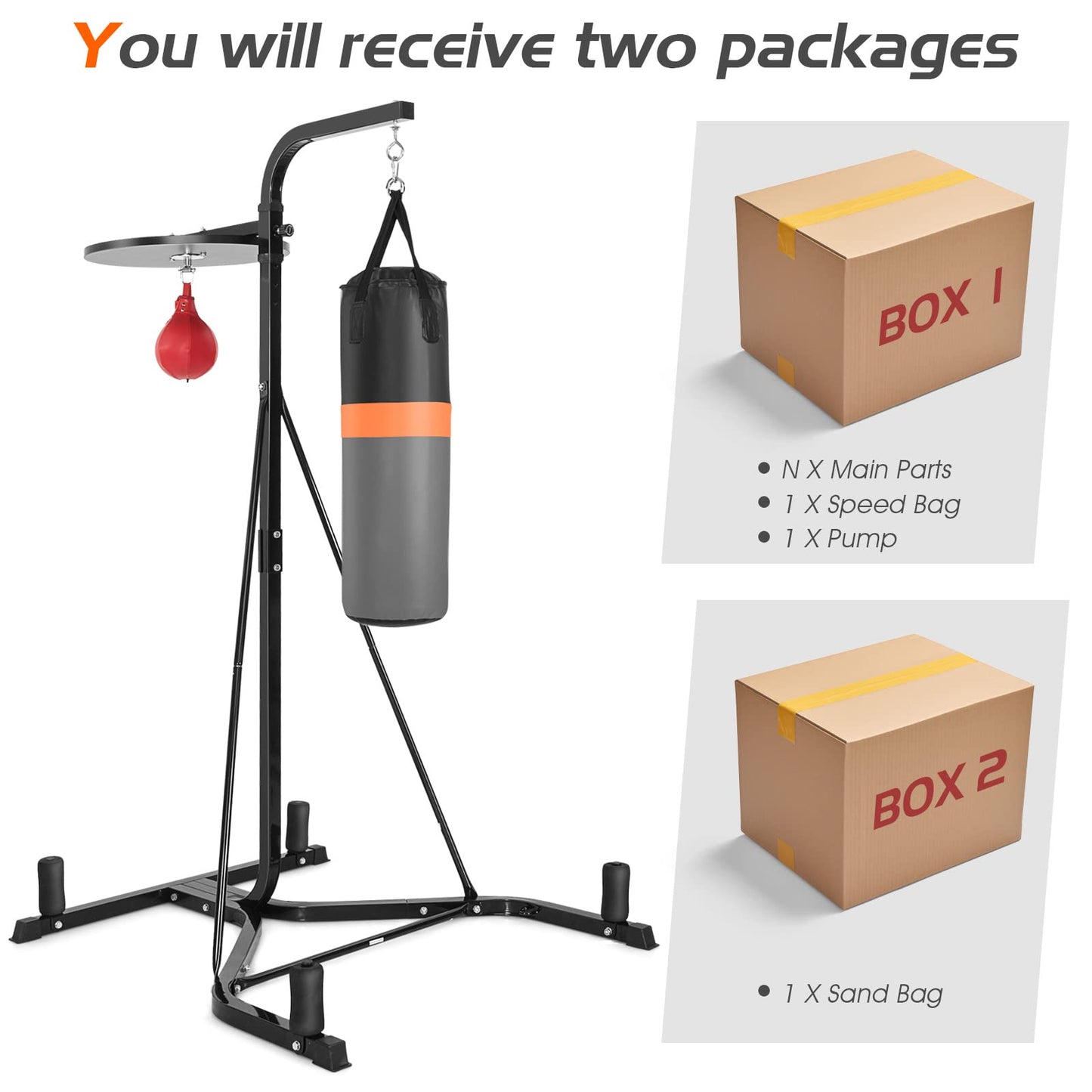 Goplus Boxing Stand for Heavy Bag and Speed Bag