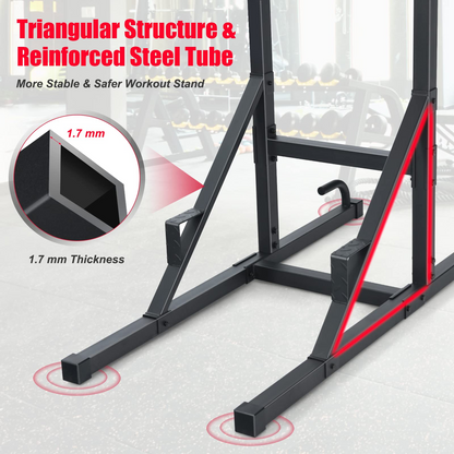 Goplus Power Tower Pull Up Bar Dip Station