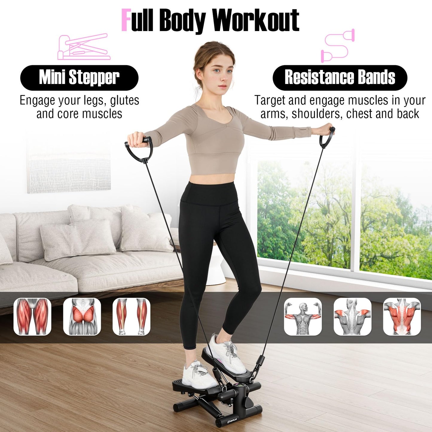 Goplus Mini Stepper for Exercise at Home
