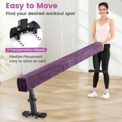 Goplus 7.5FT High and Low Gymnastics Beam with 3 Heights