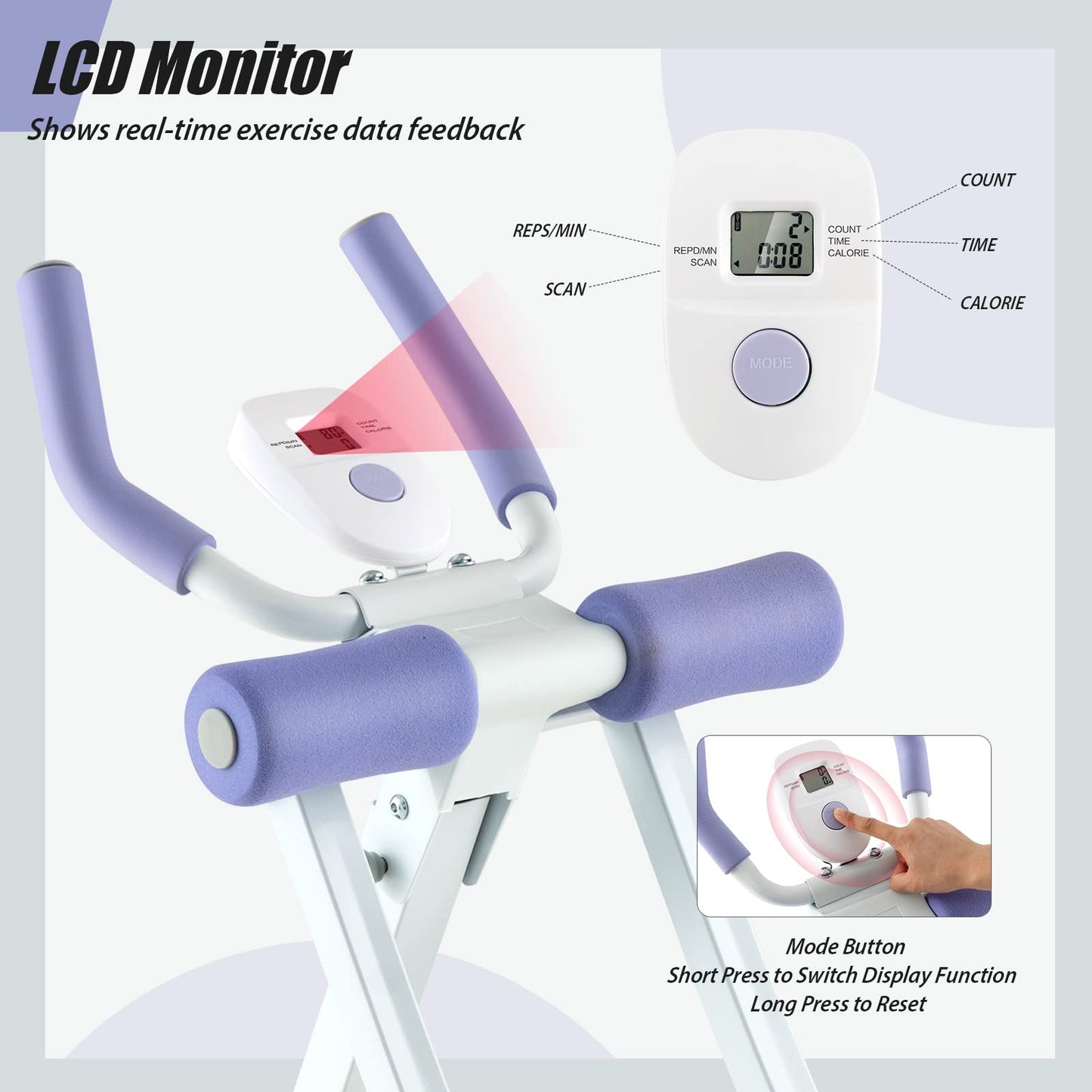 Goplus Foldable Core Abdominal Trainer, AB Workout Machine Exercise Equipment