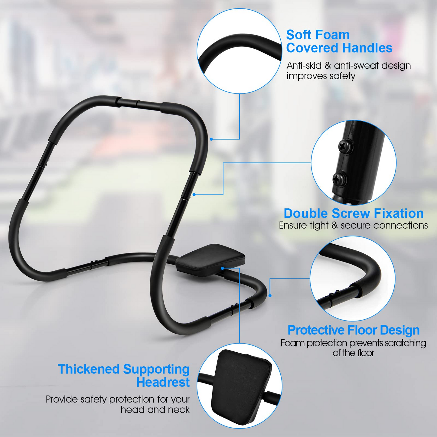 Goplus AB Fitness Crunch, Portable Abdominal Machine Workout Exerciser for Core Strength