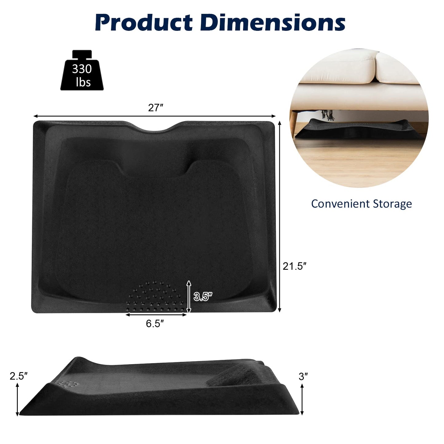 Goplus Anti-Fatigue Standing Desk Mat, Not Flat Comfort Mat with Massage Points