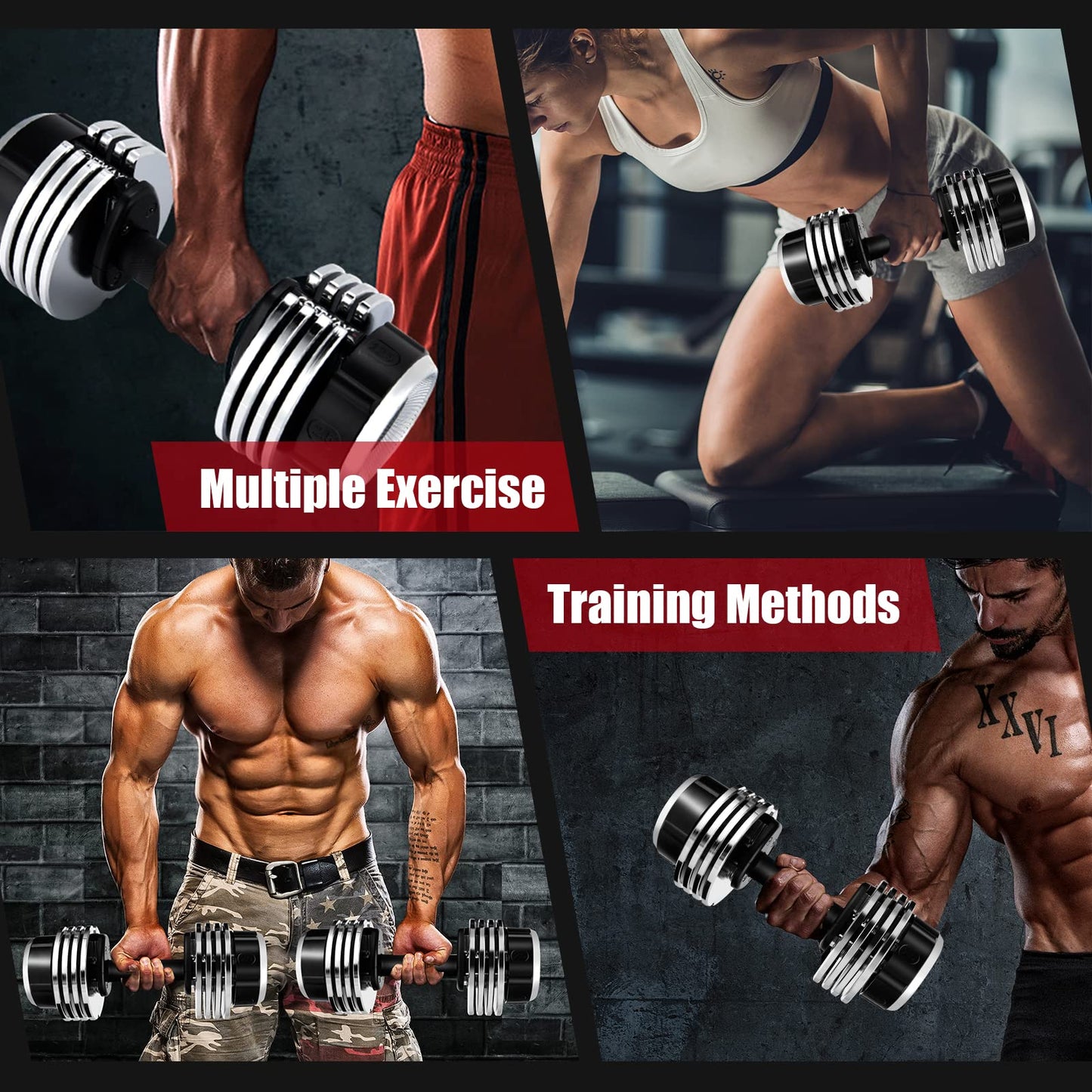 Adjustable Dumbbells, 25 lbs Single Dumbbell