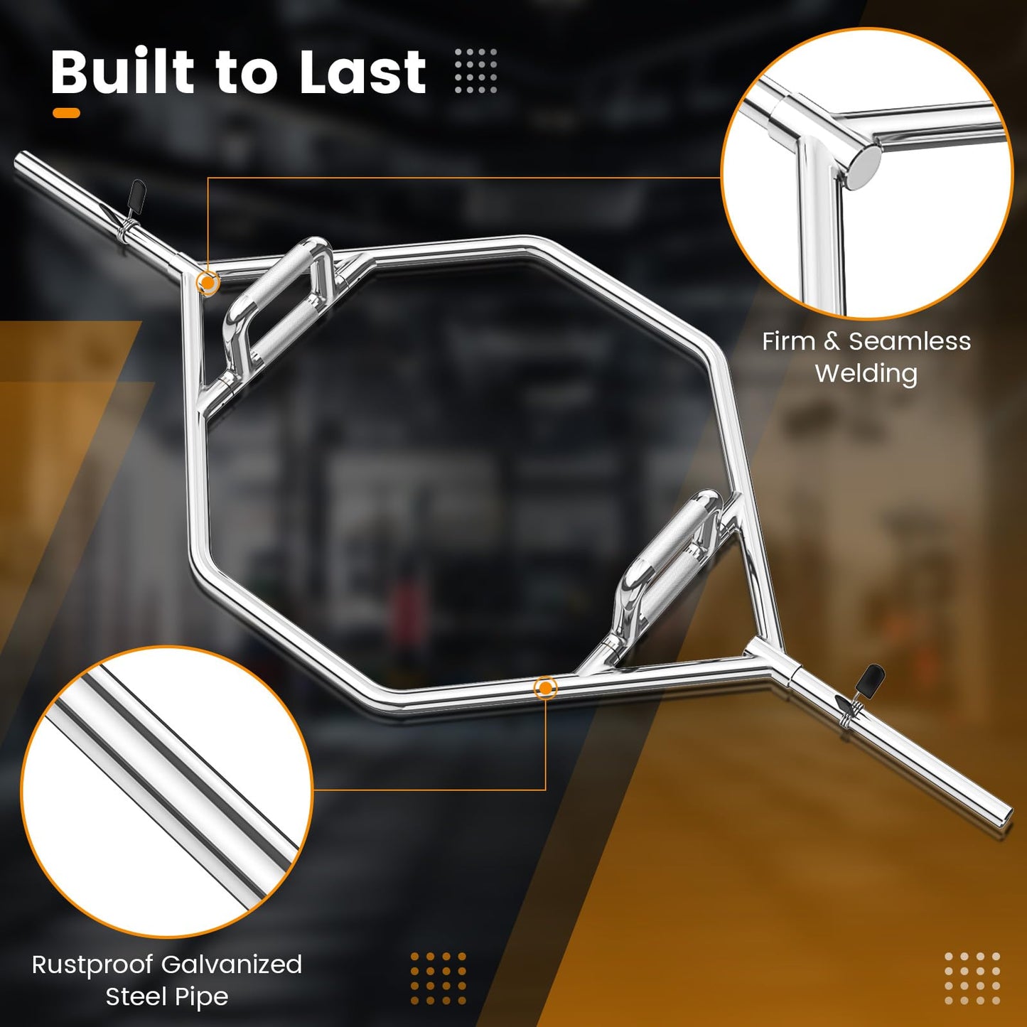 Goplus 56¡¯¡¯ Olympic Hex Trap Bar, Fit 1¡¯¡¯ Weight Plates