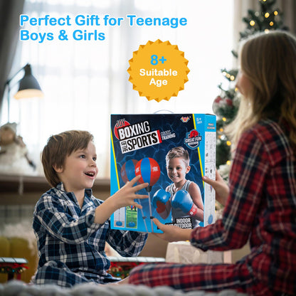 Goplus Punching Bag for Kids Adjustable Boxing Toy Set with Reflex Bag