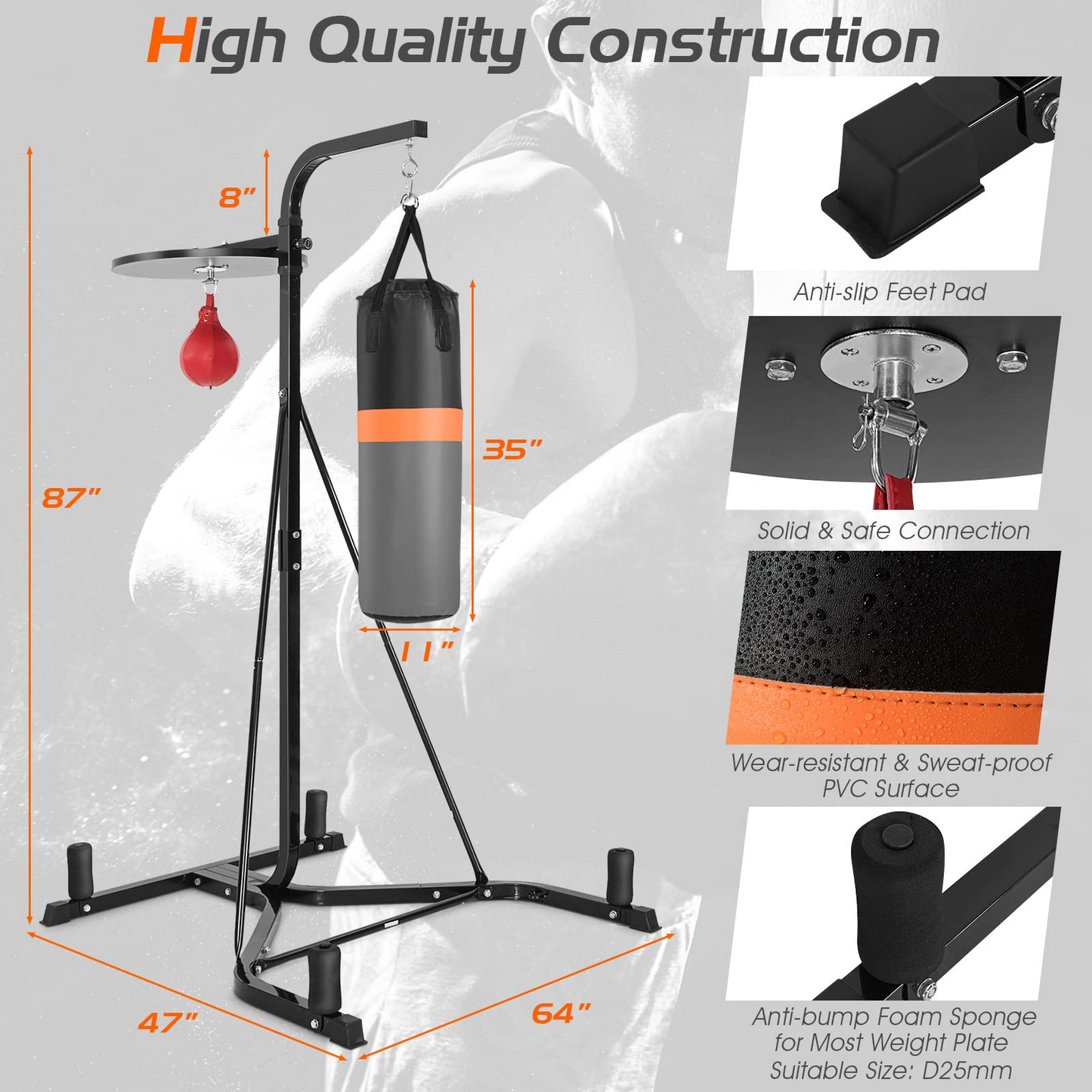 Goplus Boxing Stand for Heavy Bag and Speed Bag