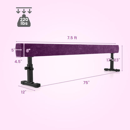 Goplus 7.5FT High and Low Gymnastics Beam with 3 Heights