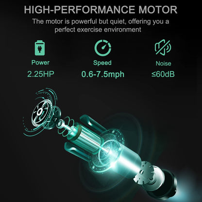 Goplus 2.25HP Folding Treadmill, Portable Electric Superfit Treadmill W/APP Control