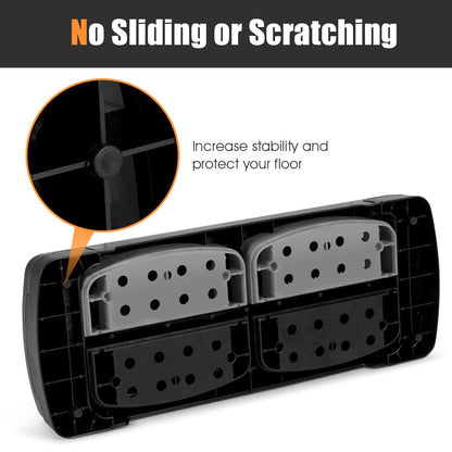 Goplus 31 Aerobic Exercise Stepper Deck, Adjustable Fitness Workout Step Platform Trainer with Risers