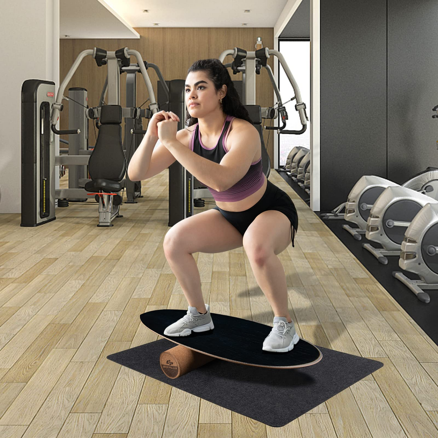 Goplus Balance Board Trainer, 500 LBS Weight Capacity Balancing Board for Core Strength, Skateboard