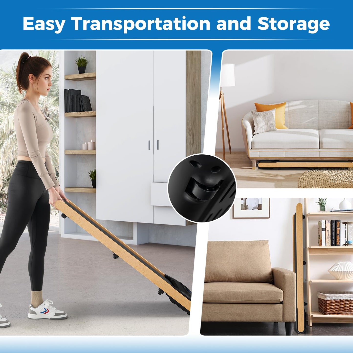 Goplus Walking Pad, Under Desk Treadmill for Home Office, Portable Walking Pad Treadmill with Remote Control