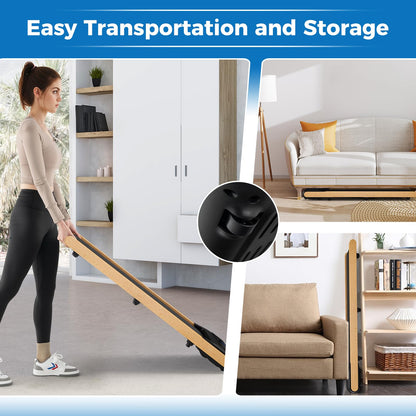 Goplus Walking Pad, Under Desk Treadmill for Home Office, Portable Walking Pad Treadmill with Remote Control