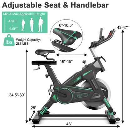 Goplus Indoor Cycling Bike, Stationary Exercise Bike Workout Bike with Device Holders
