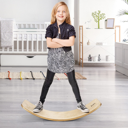 35Inch Wooden Balance Board for Kids & Adults Support 660LBS