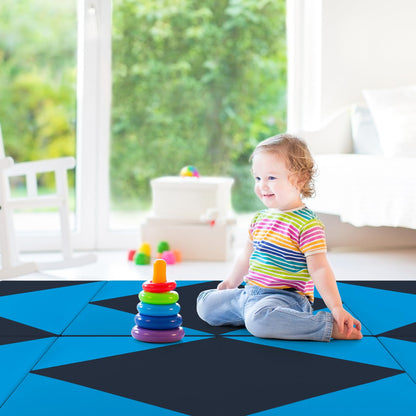 Goplus 8' x 4' x 2 Folding Tumbling Mat with Carry Handles Hook & Loop Fasteners