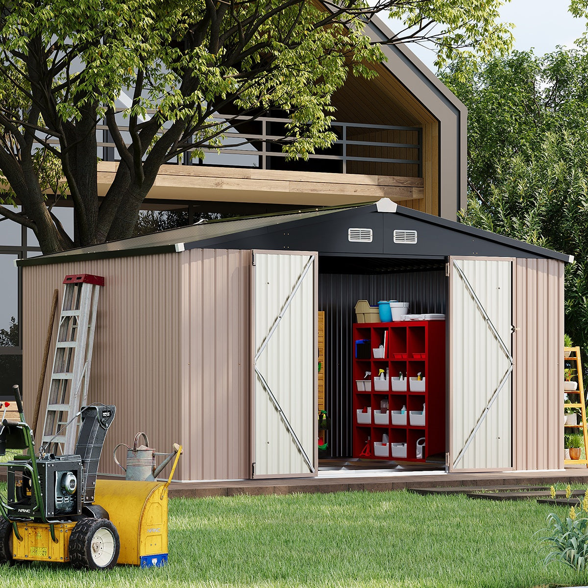 Metal Storage Shed House with Air Vent