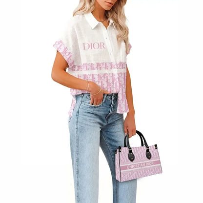 Limited Edition Christian DIOR Casual Shirt   Handbag For WOMEN – MRS-NCY-SET383