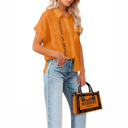 Limited Edition HERMÈS Casual Shirt   Handbag For WOMEN – MRS-NCY-SET384