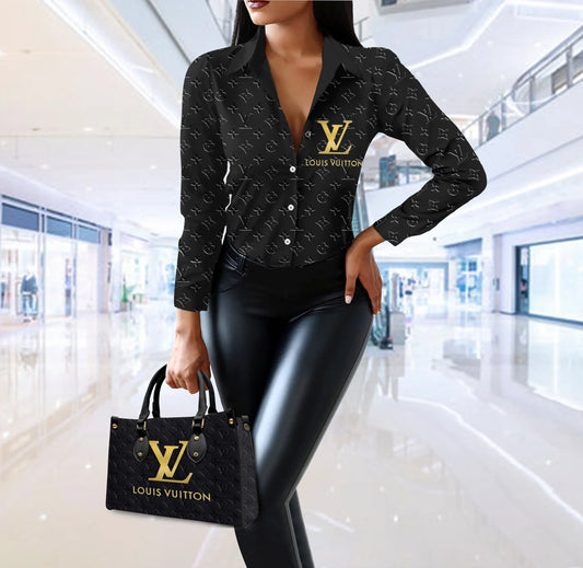Limited Edition LOUIS VUITTON Casual Shirt   Handbag For WOMEN – MRS-CCY-SET379