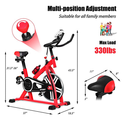 Indoor Cycling Bike, Stationary Bicycle Exercise Bike with Flywhee