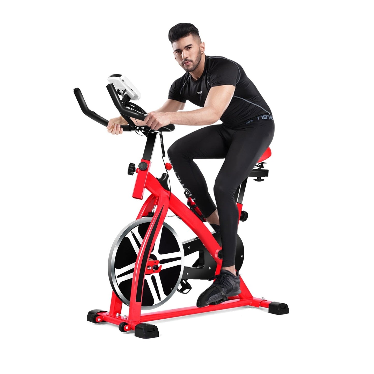 Indoor Cycling Bike, Stationary Bicycle Exercise Bike with Flywhee